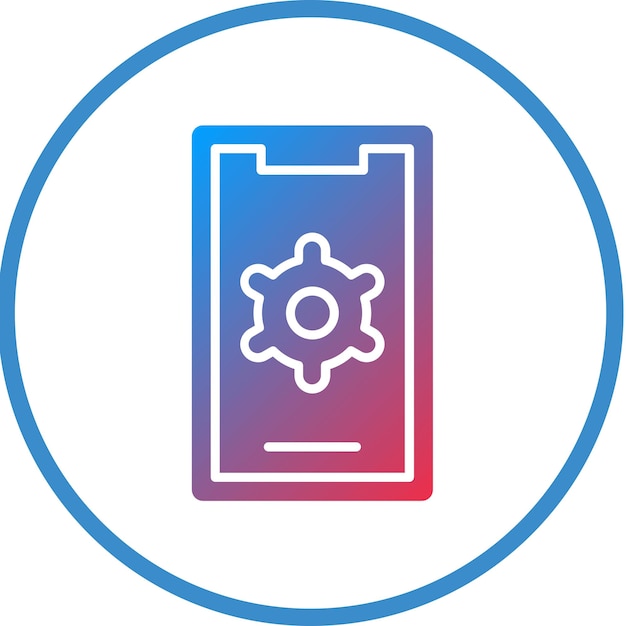 Vectorontwerp Mobile instellingen Icon stijl