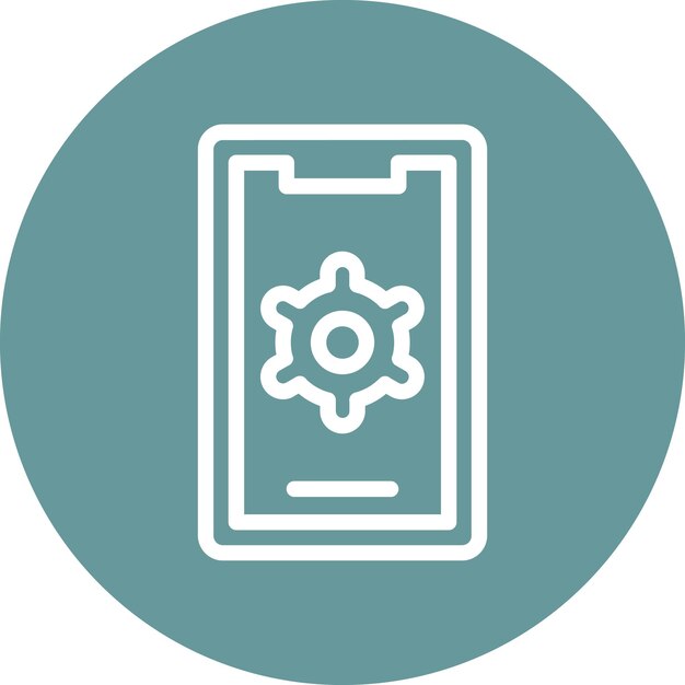Vectorontwerp Mobile instellingen Icon stijl