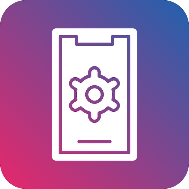 Vectorontwerp Mobile instellingen Icon stijl