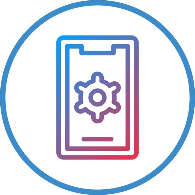 Vectorontwerp Mobile instellingen Icon stijl