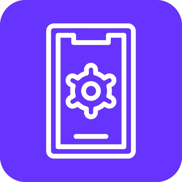 Vectorontwerp Mobile instellingen Icon stijl