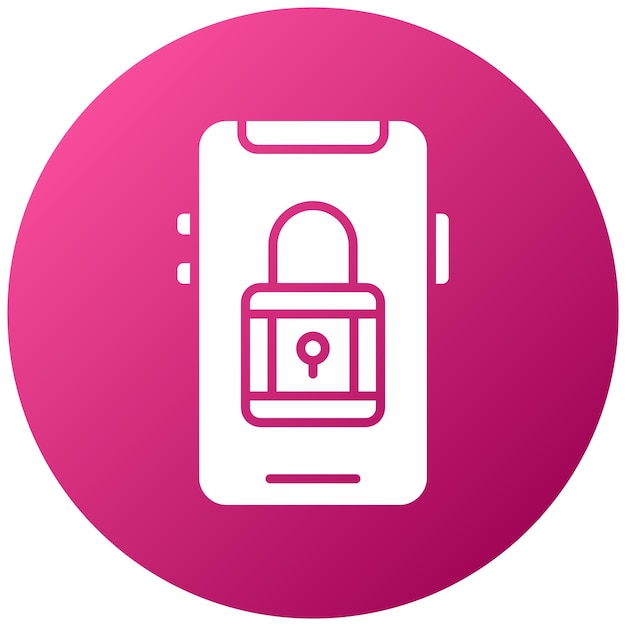 Vectorontwerp Mobile Security Icon Style