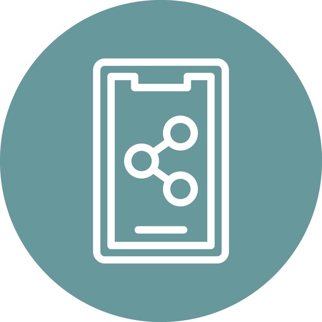 Vectorontwerp Mobile Share Icon Style