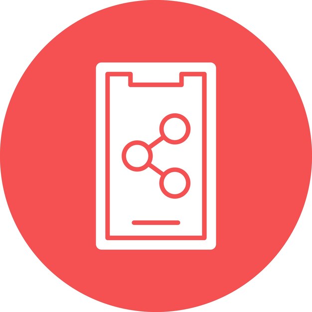 Vectorontwerp Mobile Share Icon Style