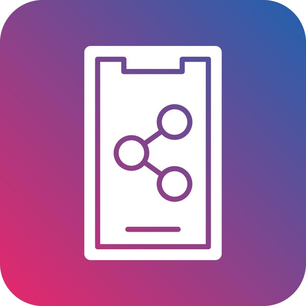 Vectorontwerp Mobile Share Icon Style