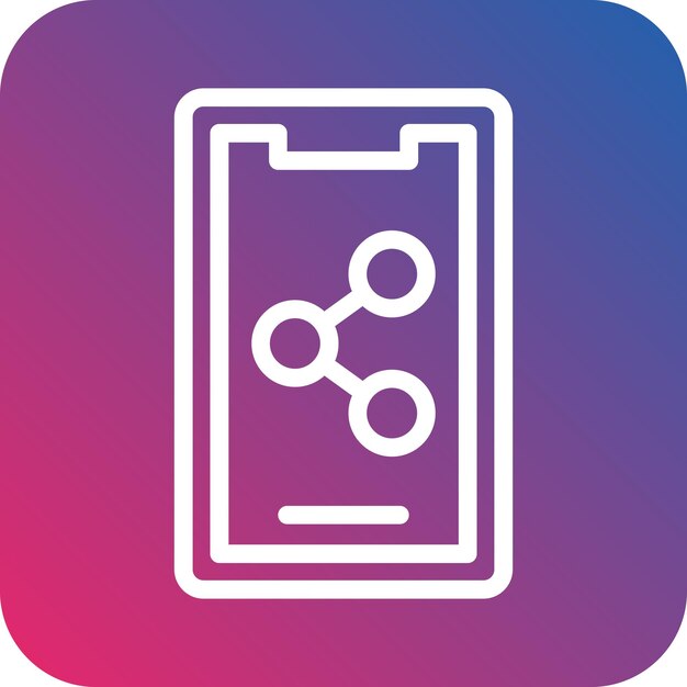 Vectorontwerp Mobile Share Icon Style