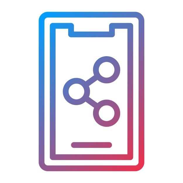 Vectorontwerp Mobile Share Icon Style