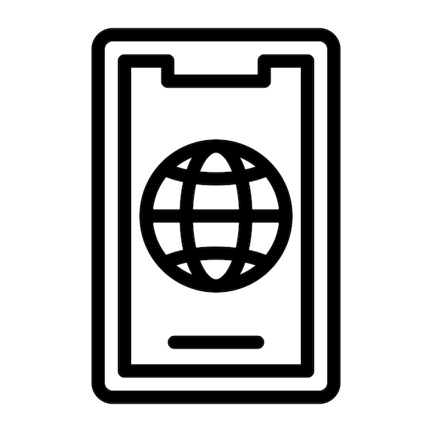 Vectorontwerp Mobile Web Icon Stijl
