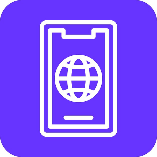 Vectorontwerp Mobile Web Icon Stijl