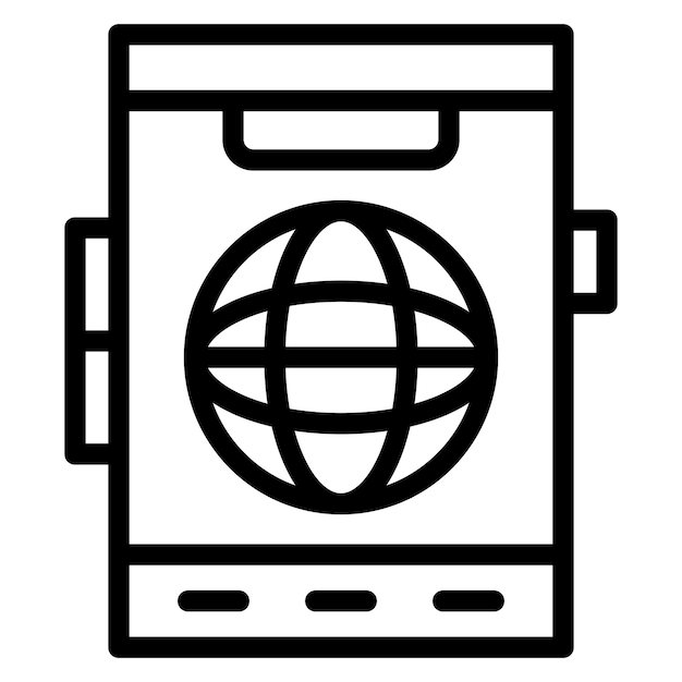 Vectorontwerp Mobile Web Icon Stijl