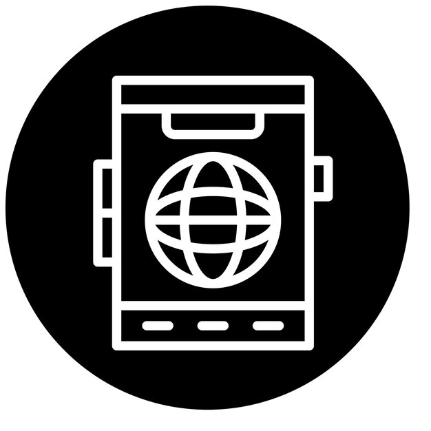 Vectorontwerp Mobile Web Icon Stijl