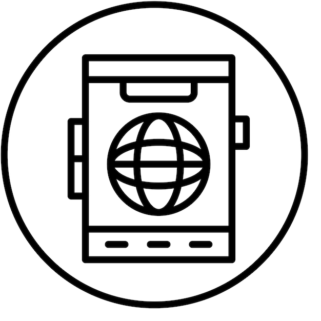 Vectorontwerp Mobile Web Icon Stijl