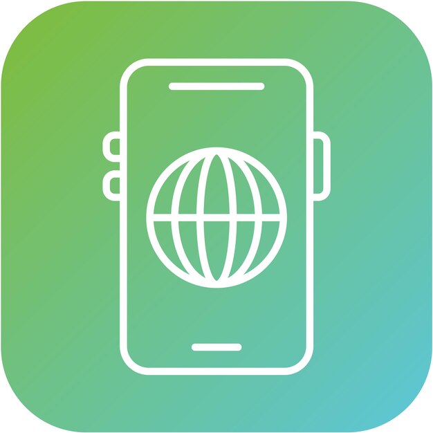 Vectorontwerp Mobile Web Icon Stijl