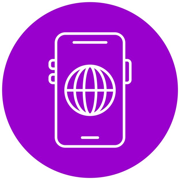 Vectorontwerp Mobile Web Icon Stijl