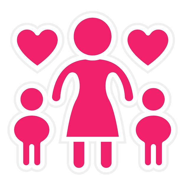 Vectorontwerp Moeders Legacy Icon Style