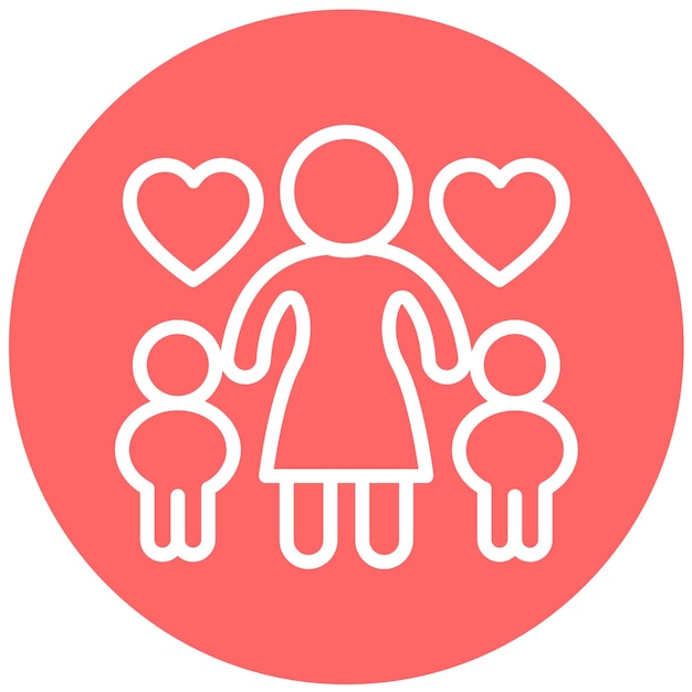 Vectorontwerp Moeders Legacy Icon Style
