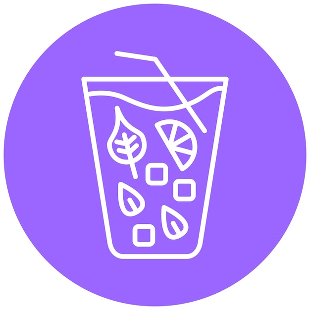 Vectorontwerp Mojito Icon Style