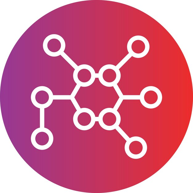 Vectorontwerp Moleculaire structuur Icon Style