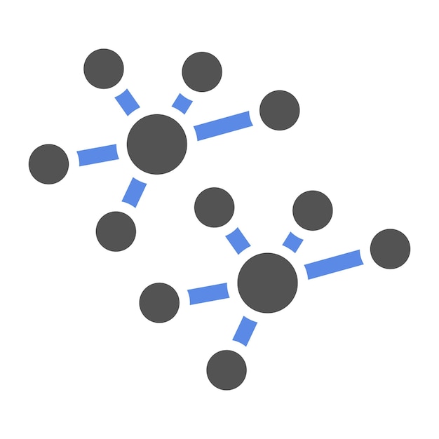 Vectorontwerp Moleculaire structuur Icon Style