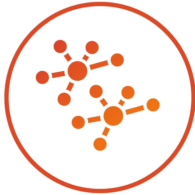 Vectorontwerp Moleculaire structuur Icon Style