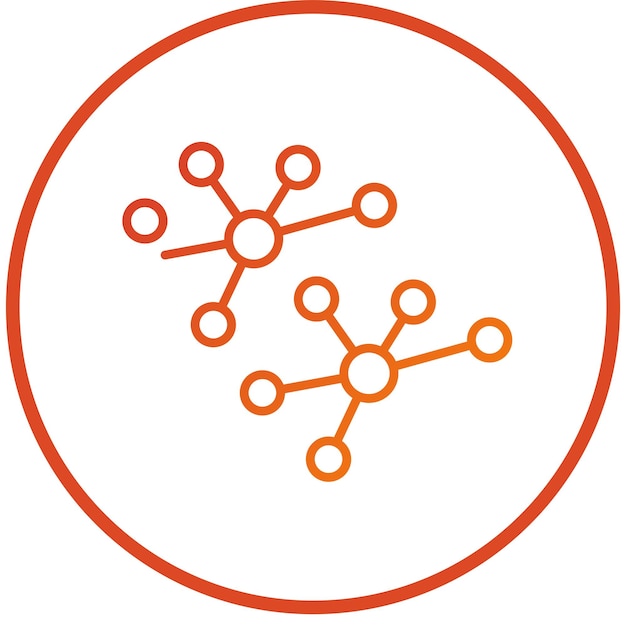Vectorontwerp Moleculaire structuur Icon Style