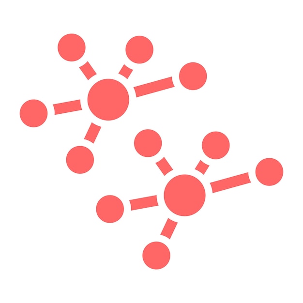 Vectorontwerp Moleculaire structuur Icon Style