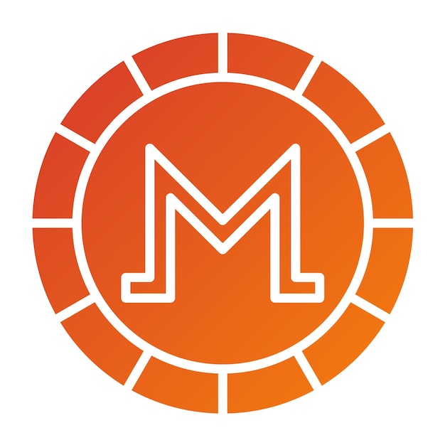 Vector vectorontwerp monero icon style