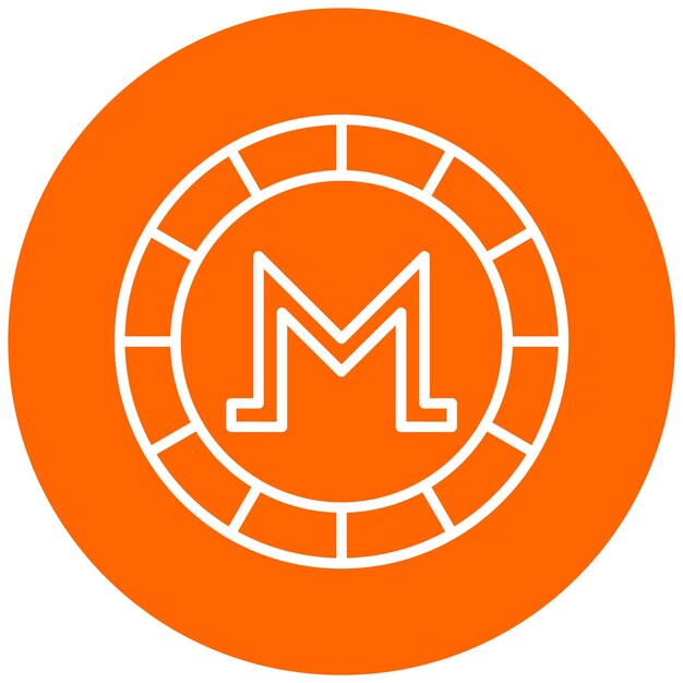 Vector vectorontwerp monero icon style