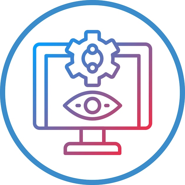 Vectorontwerp Monitoring Icon Style