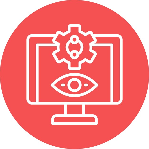 Vectorontwerp Monitoring Icon Style