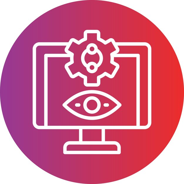 Vectorontwerp Monitoring Icon Style