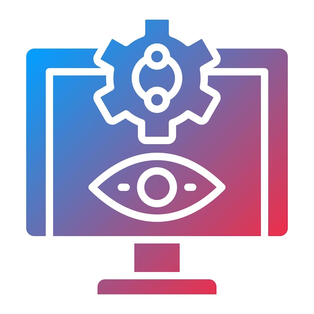Vectorontwerp Monitoring Icon Style