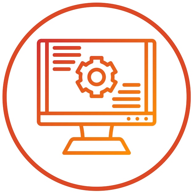 Vectorontwerp Monitoring Icon Style