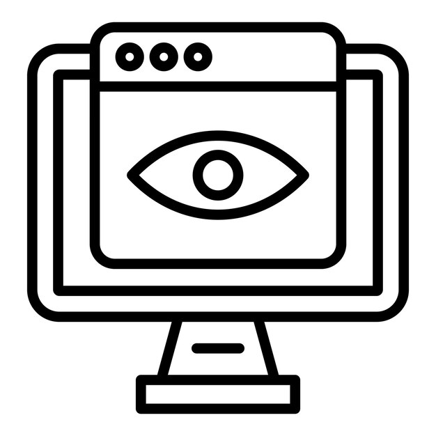 Vectorontwerp Monitoring Icon Style