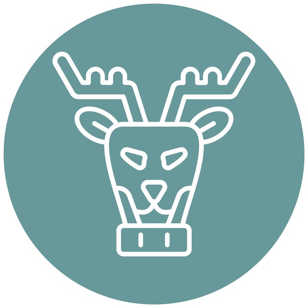 Vectorontwerp Moose Icon Style
