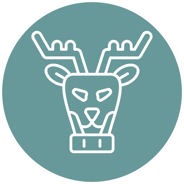 Vectorontwerp Moose Icon Style