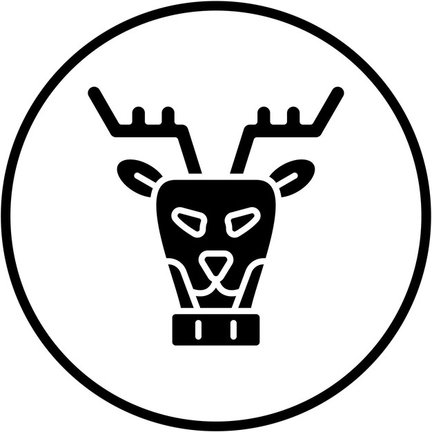 Vectorontwerp Moose Icon Style