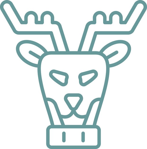 Vectorontwerp Moose Icon Style