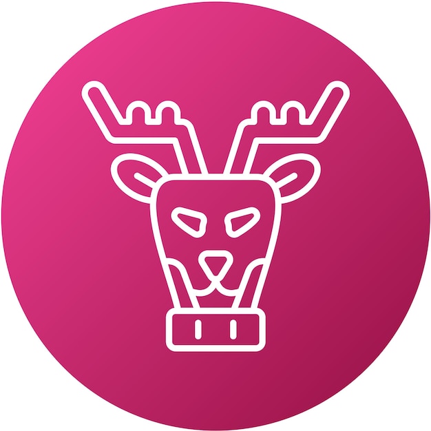 Vectorontwerp Moose Icon Style