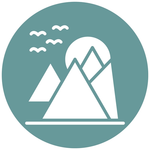 Vectorontwerp Mountain Icon Style