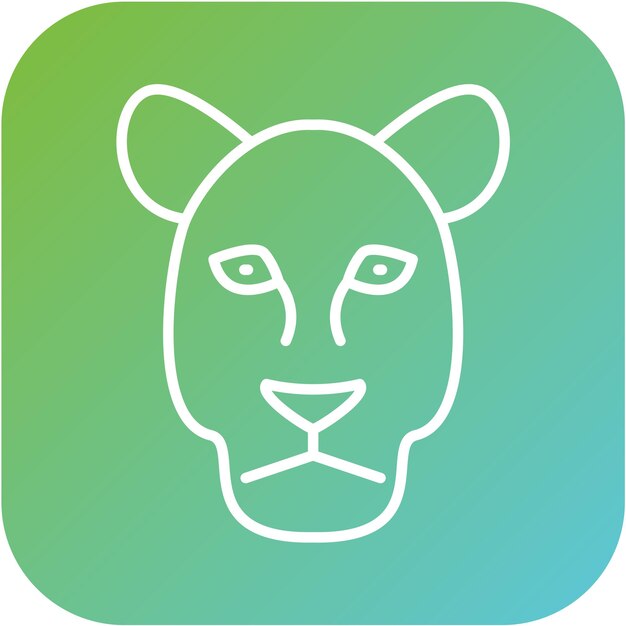 Vectorontwerp Mountain Lion Icon Style