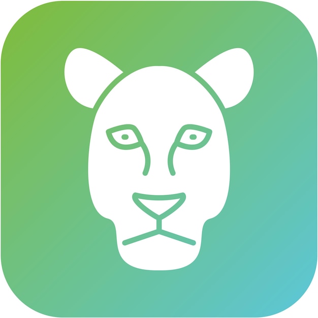 Vectorontwerp Mountain Lion Icon Style
