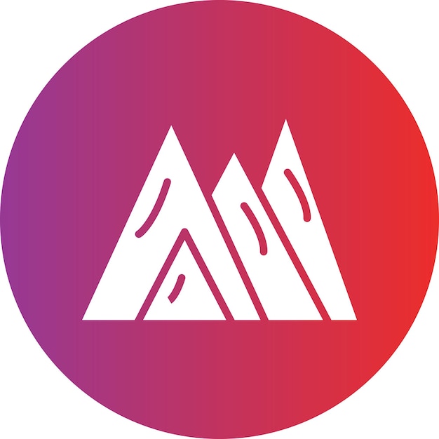 Vector vectorontwerp mountains icon style