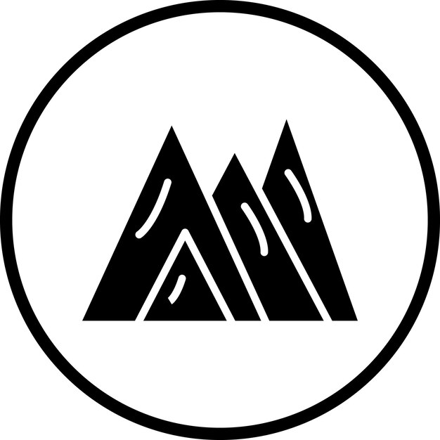 Vectorontwerp Mountains Icon Style