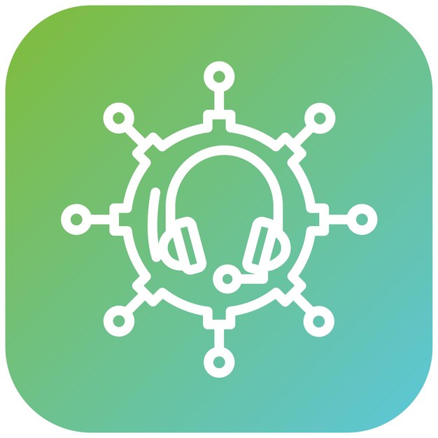 Vectorontwerp Multichannel Support Icon Style
