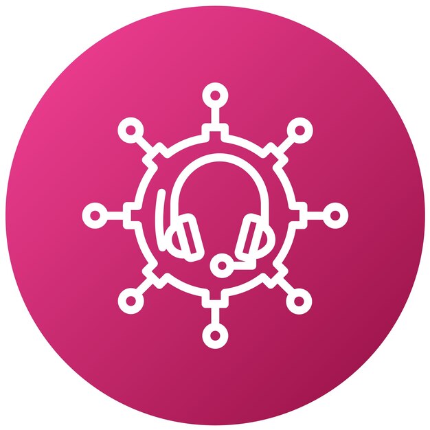 Vectorontwerp Multichannel Support Icon Style