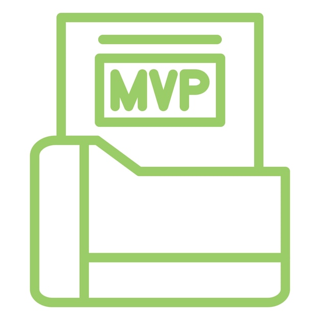 Vector vectorontwerp mvp icon style