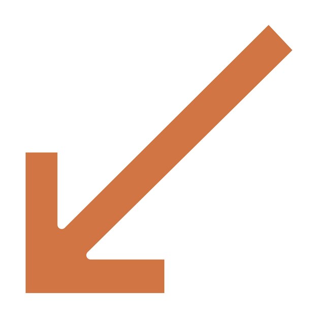 Vectorontwerp naar beneden links Icon Style
