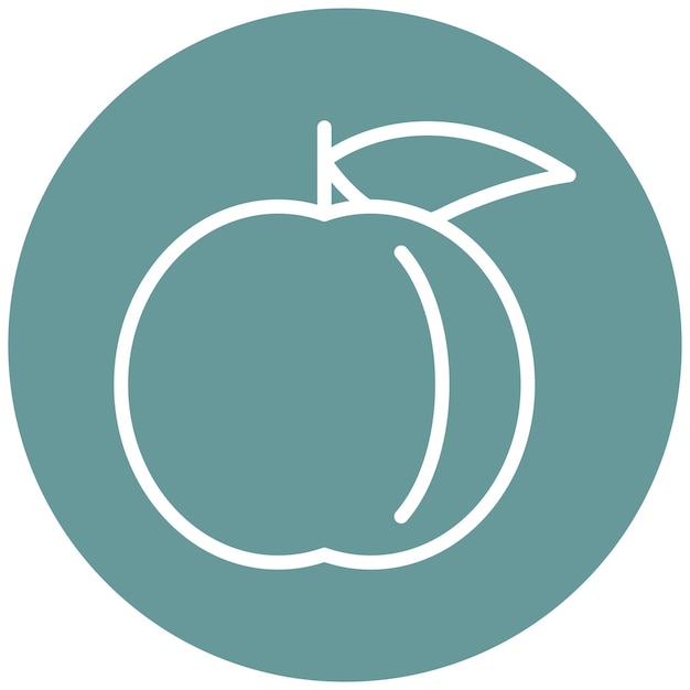 Vectorontwerp Nectarine Nest Icon Stijl