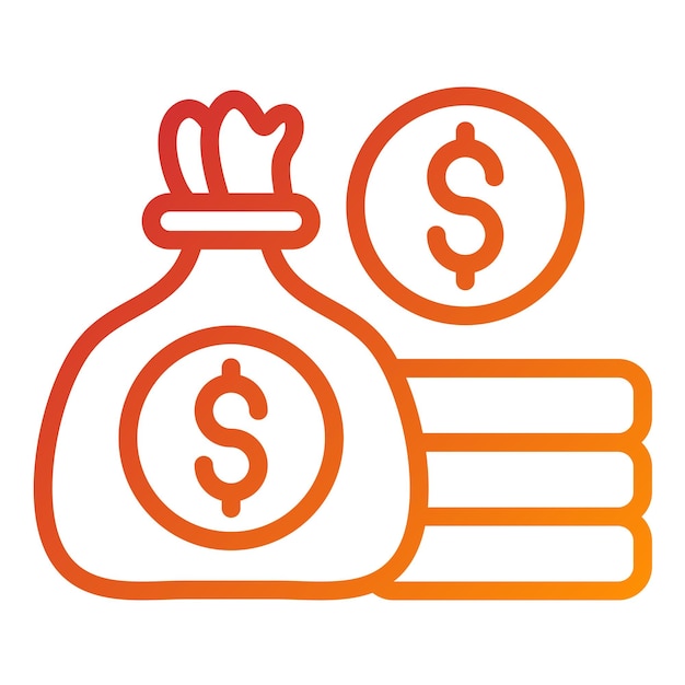 Vectorontwerp Net Worth Icon Stijl